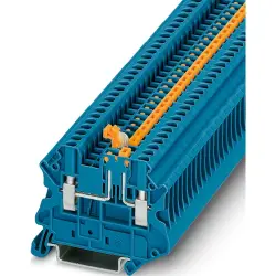 Knife disconnect terminal, screw connection, 0.14-4.0 mm², 2 pole, 20 A, 6 kV, blue, 3046566