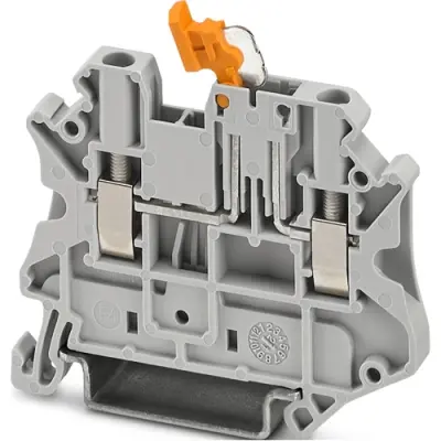 Knife disconnect terminal, screw connection, 0.34-4.0 mm², 2 pole, 6 kV, gray, 1277636 - 1