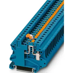 Knife disconnect terminal, screw connection, 0.14-6.0 mm², 2 pole, 20 A, 6 kV, blue, 3046278