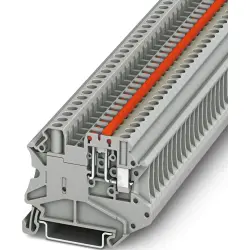 Knife disconnect terminal, screw connection, 0.14-6.0 mm², 2 pole, 20 A, 6 kV, gray, 3046152