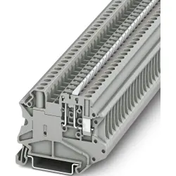 Knife disconnect terminal, screw connection, 0.14-6.0 mm², 2 pole, 20 A, 6 kV, gray, 3046150