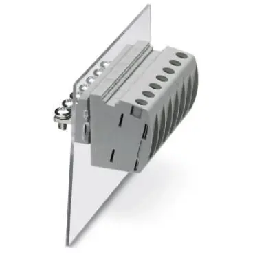 Feed through terminal, 1 pole, 6.0-25 mm², clamping points: 2, gray, screw connection, 76 A, 3073487 - 1