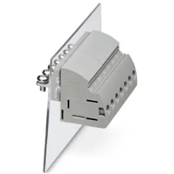 Feed through terminal, 1 pole, 6.0-25 mm², clamping points: 2, gray, screw connection, 76 A, 3073542 - 1