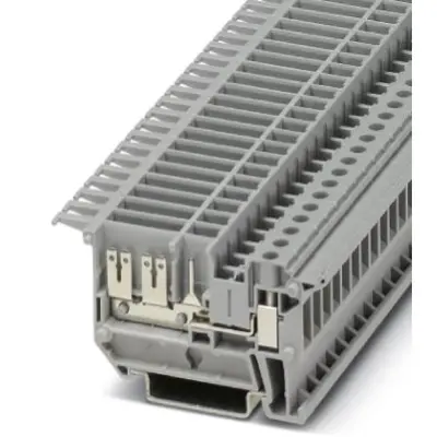 Through terminal block, screw connection, 0.2-4.0 mm², 4 pole, 24 A, 8 kV, gray, 3070435 - 1