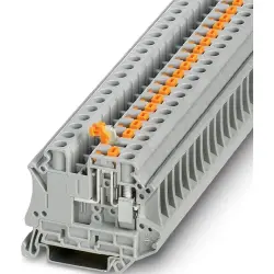Knife disconnect terminal, screw connection, 0.2-10 mm², 2 pole, 20 A, 6 kV, gray, 3064072