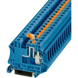 Knife disconnect terminal, screw connection, 0.2-10 mm², 2 pole, 20 A, 6 kV, blue, 3073270