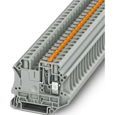 Knife disconnect terminal, screw connection, 0.2-10 mm², 2 pole, 20 A, 6 kV, gray, 3046147 - 1