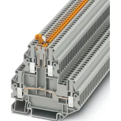 Knife disconnect terminal, screw connection, 0.14-4.0 mm², 4 pole, 16 A, 6 kV, gray, 3044640