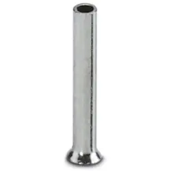 Uninsulated wire end ferrule, 0.25 mm², 7 mm long, silver, 3202478