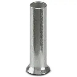 Uninsulated wire end ferrule, 0.5 mm², 6 mm long, silver, 3200218