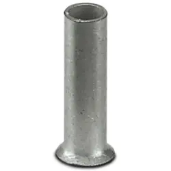 Uninsulated wire end ferrule, 0.75 mm², 6 mm long, DIN 46228-1, silver, 3200221