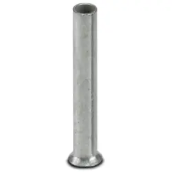 Uninsulated wire end ferrule, 0.75 mm², 10 mm long, DIN 46228-1, silver, 3200234