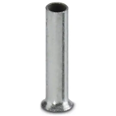 Uninsulated wire end ferrule, 1.0 mm², 8 mm long, silver, 3202517 - 1