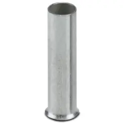 Uninsulated wire end ferrule, 4.0 mm², 12 mm long, DIN 46228-1, silver, 3200315
