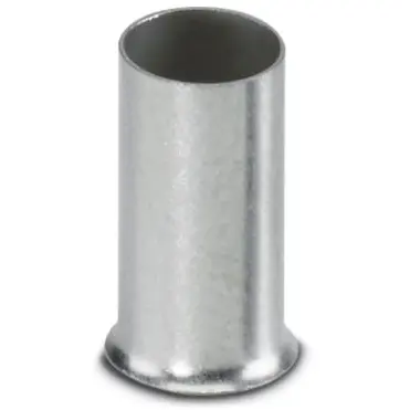 Uninsulated wire end ferrule, 16 mm², 12 mm long, DIN 46228-1, silver, 3200425 - 1