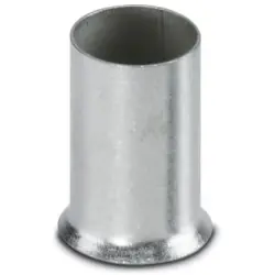 Uninsulated wire end ferrule, 25 mm², 12 mm long, DIN 46228-1, silver, 3200357