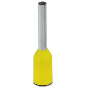Insulated wire end ferrule, 0.25 mm², 10.5 mm/6 mm long, yellow, 3203024 - 1