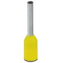 Insulated wire end ferrule, 0.25 mm², 10.5 mm/6 mm long, yellow, 3203024