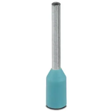 Insulated wire end ferrule, 0.34 mm², 12.5 mm/8 mm long, DIN 46228-1, turquoise, 3203066 - 1