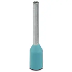 Insulated wire end ferrule, 0.34 mm², 12.5 mm/8 mm long, DIN 46228-1, turquoise, 3203066