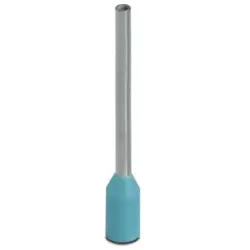 Insulated wire end ferrule, 0.34 mm², 16.5 mm/12 mm long, DIN 46228-4, turquoise, 3200645