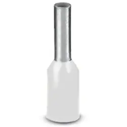 Insulated wire end ferrule, 0.5 mm², 12 mm/6 mm long, DIN 46228-4, white, 3200687