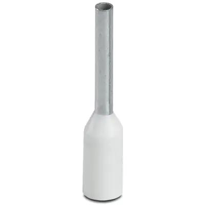 Insulated wire end ferrule, 0.5 mm², 14 mm/8 mm long, DIN 46228-4, white, 3200014 - 1