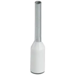 Insulated wire end ferrule, 0.5 mm², 14 mm/8 mm long, DIN 46228-4, white, 3200014
