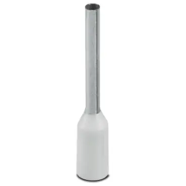 Insulated wire end ferrule, 0.5 mm², 16 mm/10 mm long, DIN 46228-4, white, 3201275 - 1