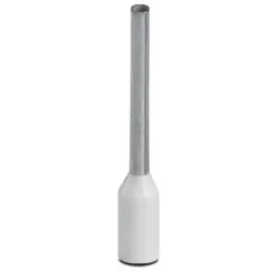 Insulated wire end ferrule, 0.5 mm², 18 mm/12 mm long, NF C 63-023, white, 3200506