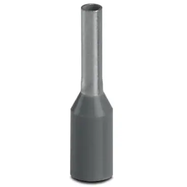 Insulated wire end ferrule, 0.75 mm², 12 mm/6 mm long, DIN 46228-4, gray, 3200690 - 1