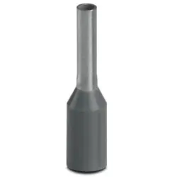 Insulated wire end ferrule, 0.75 mm², 12 mm/6 mm long, DIN 46228-4, gray, 3200690