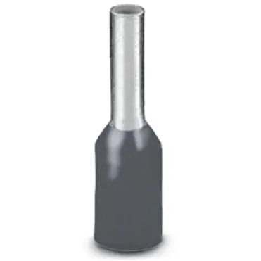 Insulated wire end ferrule, 0.75 mm², 14 mm/8 mm long, DIN 46228-4, gray, 3200519 - 1