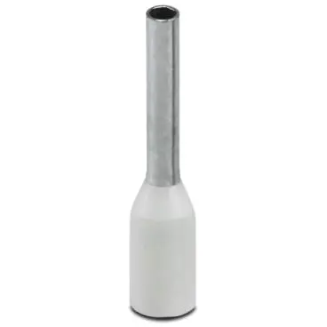 Insulated wire end ferrule, 0.75 mm², 14 mm/8 mm long, DIN 46228-4, white, 3201110 - 1