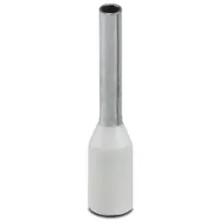 Insulated wire end ferrule, 0.75 mm², 14 mm/8 mm long, DIN 46228-4, white, 3201110