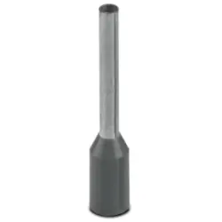 Insulated wire end ferrule, 0.75 mm², 16 mm/10 mm long, DIN 46228-4, gray, 3201288