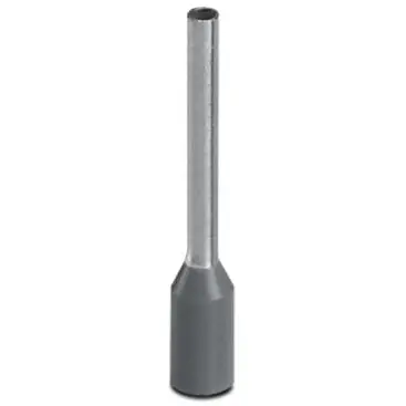 Insulated wire end ferrule, 0.75 mm², 18 mm/12 mm long, DIN 46228-4, gray, 3200849 - 1