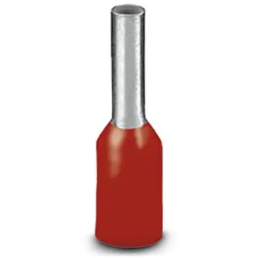 Insulated wire end ferrule, 1.0 mm², 12 mm/6 mm long, DIN 46228-4, red, 3200742 - 1