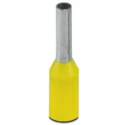 Insulated wire end ferrule, 1.0 mm², 12 mm/6 mm long, DIN 46228-4, yellow, 3201327