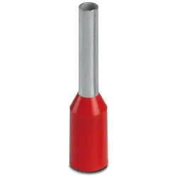Insulated wire end ferrule, 1.0 mm², 14 mm/8 mm long, DIN 46228-4, red, 3200030