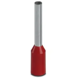Insulated wire end ferrule, 1.0 mm², 16 mm/10 mm long, DIN 46228-4, red, 3200182