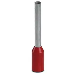 Insulated wire end ferrule, 1.0 mm², 18 mm/12 mm long, DIN 46228-4, red, 3200674