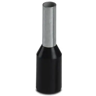 Insulated wire end ferrule, 1.5 mm², 12 mm/6 mm long, NF C 63-023, black, 3200755 - 1