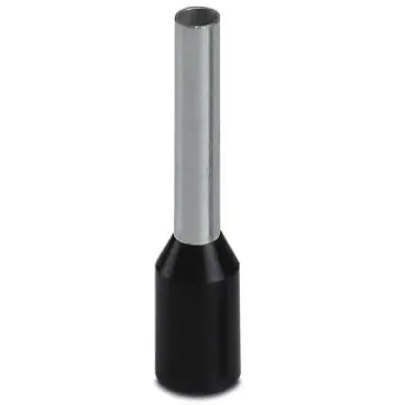 Insulated wire end ferrule, 1.5 mm², 16 mm/10 mm long, DIN 46228-4, black, 3200195 - 1