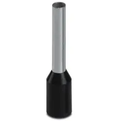 Insulated wire end ferrule, 1.5 mm², 16 mm/10 mm long, DIN 46228-4, black, 3200195