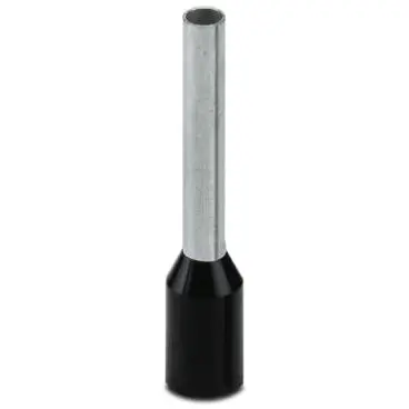 Insulated wire end ferrule, 1.5 mm², 18 mm/12 mm long, DIN 46228-4, black, 3201482 - 1