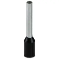 Insulated wire end ferrule, 1.5 mm², 18 mm/12 mm long, DIN 46228-4, black, 3201482
