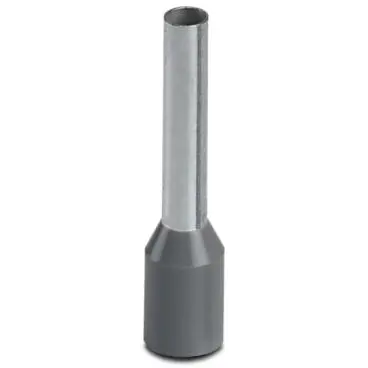 Insulated wire end ferrule, 2.5 mm², 18 mm/12 mm long, NF C 63-023, gray, 3200205 - 1
