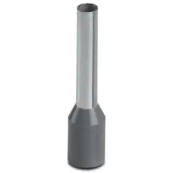 Insulated wire end ferrule, 2.5 mm², 18 mm/12 mm long, NF C 63-023, gray, 3200205