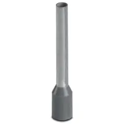 Insulated wire end ferrule, 2.5 mm², 24 mm/18 mm long, NF C 63-023, gray, 3200072